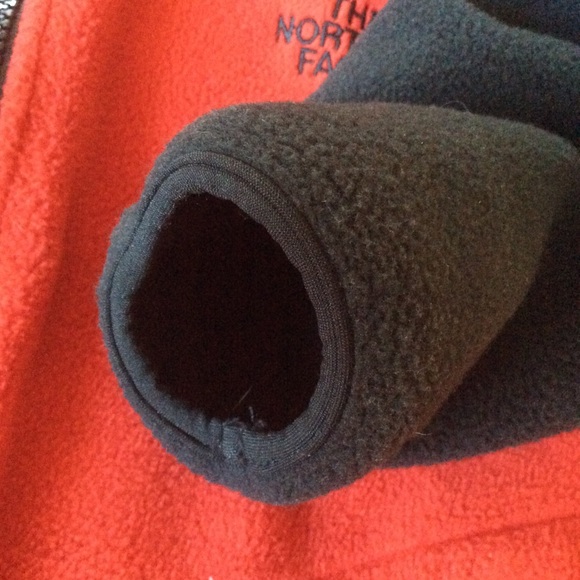 Vintage 90s The North Face Full Zip Rare Red/Black Fleece Jacket Sz S - Picture 11 of 13